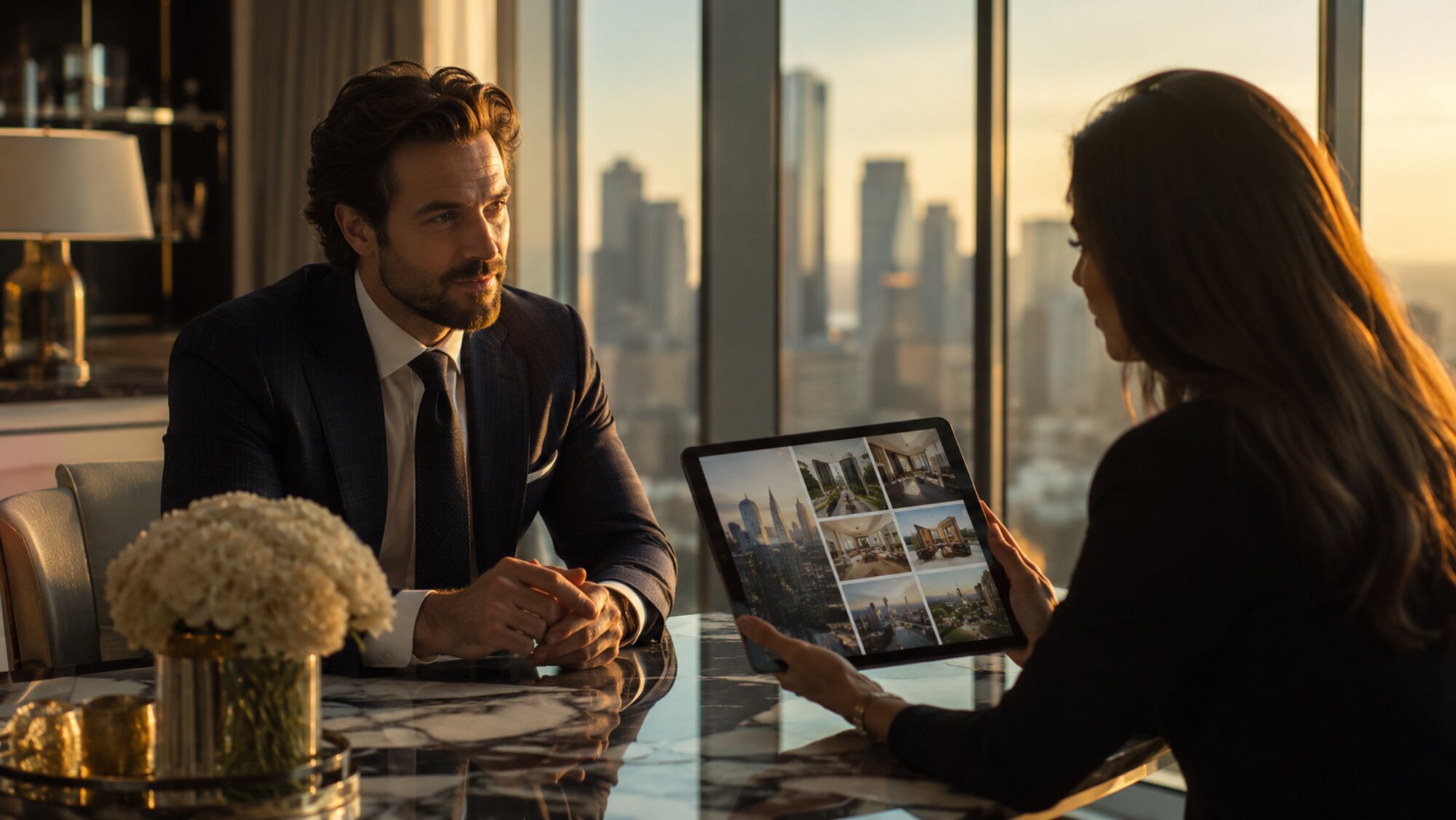 Private real estate advisory consultation with property portfolio
